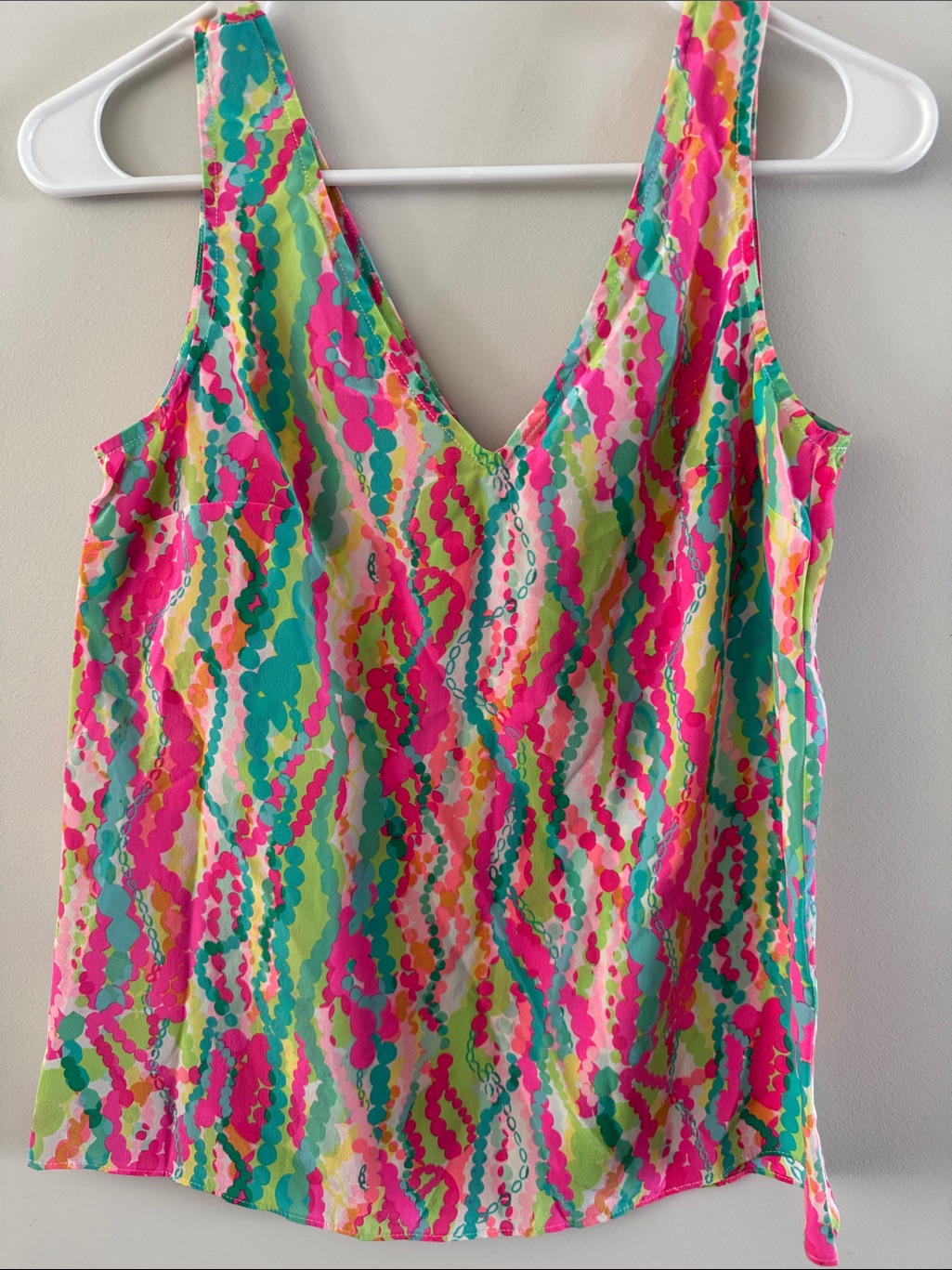 Lilly Pulitzer Neon Multi V-Neck Sleeveless Camisole
